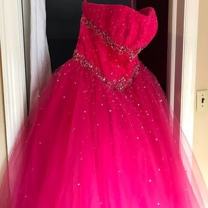 Pink Cinderella Prom Dress